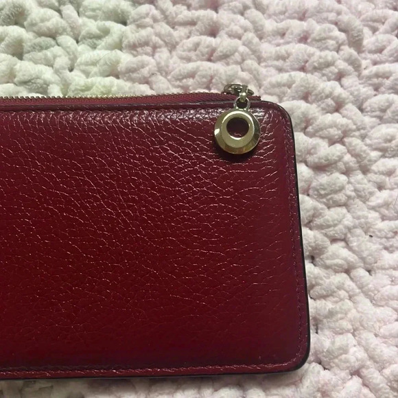 Red leather wallet - Picture 4 of 6